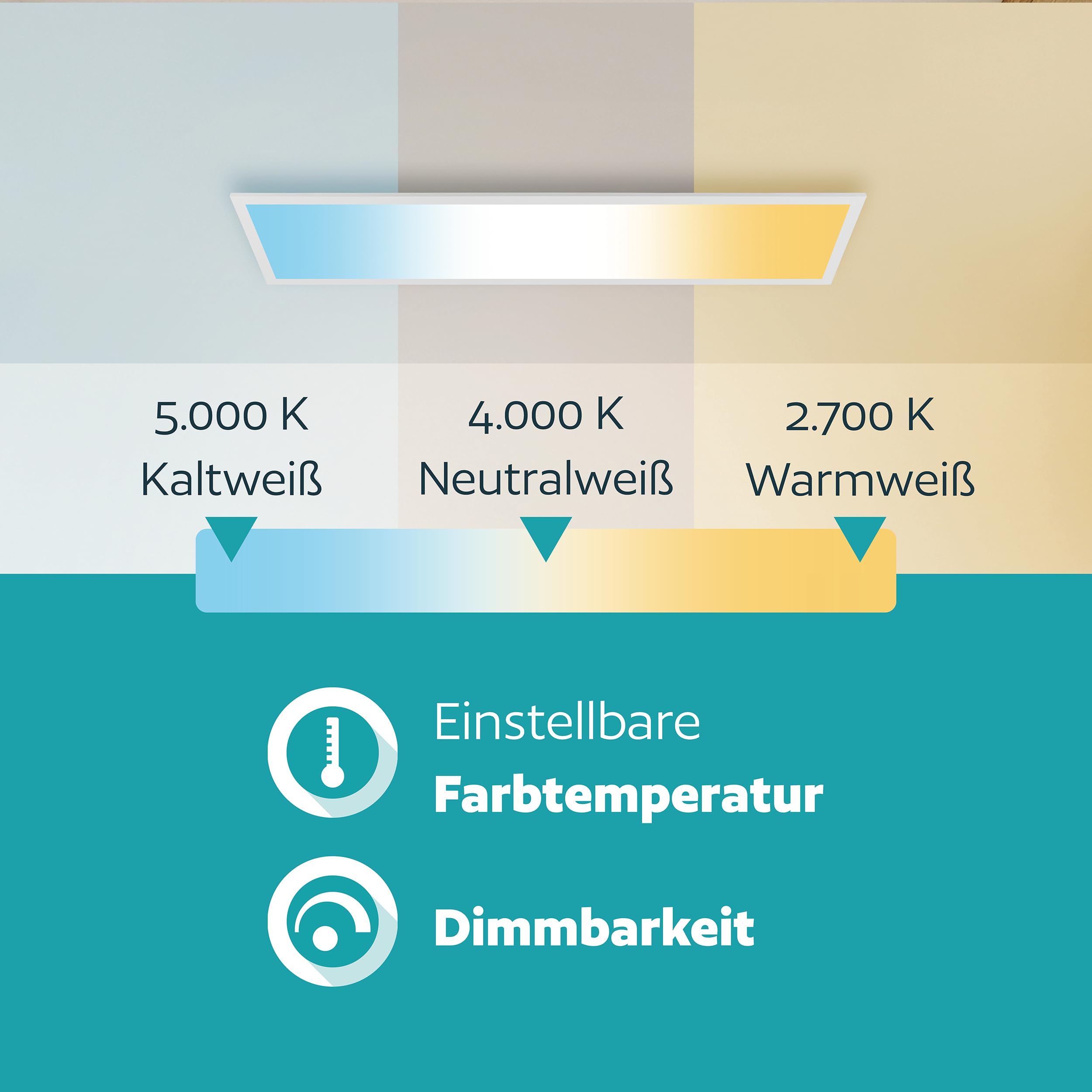 EGLO Bottazzo LED Büro-Deckenleuchte 3200 Lumen 100x25 cm dimmbar warmweiß kaltweiß