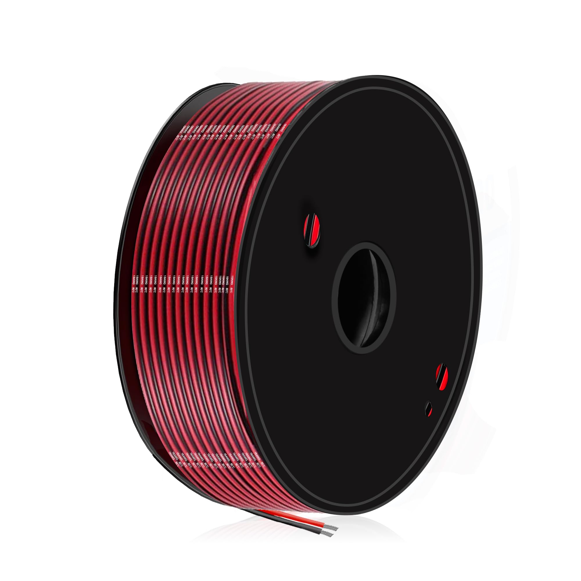0.82mm² Electrical Wire-XINWANG 18 Gauge Copper-Clad Aluminum Wire (49.2ft Black/Red)- High Conductivity, PVC Insulated