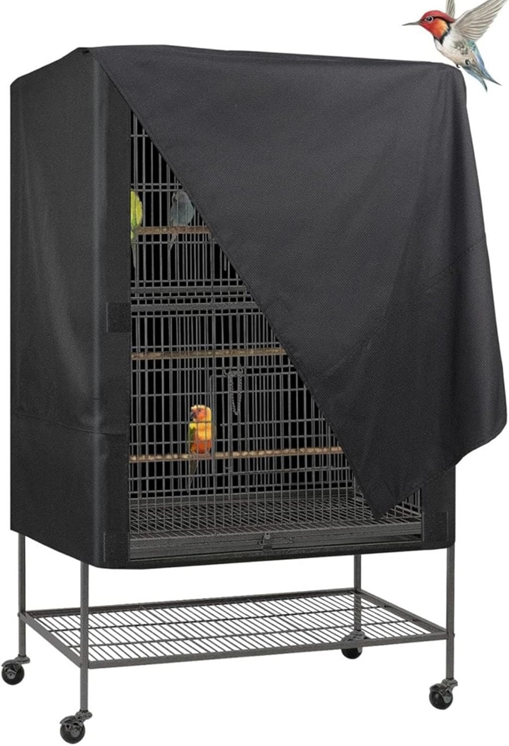 Bird Cage Cover Pet Blocking Light Cover - Oxford Cloth Waterproof Birdcage Cover | Good Night Birdcage Cover | Weatherproof Sun Protection Birdcage Cover | For Parakeets Budgies Macaw Conure