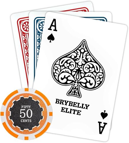 Vista 13 de Brybelly Eclipse - Fichas de póquer pesadas de 0.49 oz (0.49 oz), 50 unidades Azul ($10 Dark Blue)