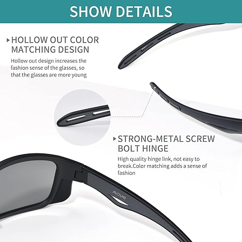 Miniatura 3 de Gafas de sol polarizadas resistentes a los rayos UV400 para mujeres y hombres, ciclismo, correr, pesca, deportes al aire libre, AB2206