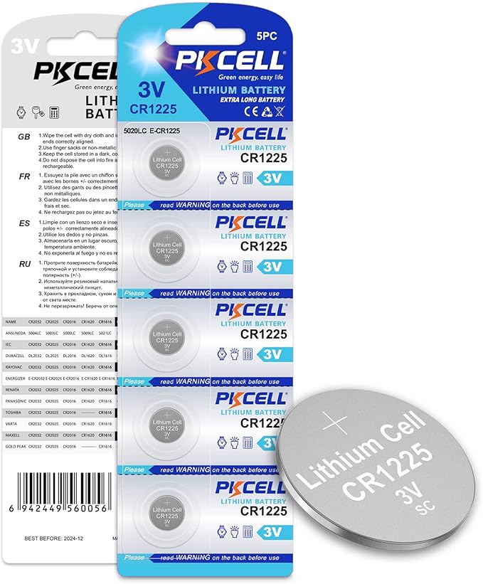 CR1225 Battery 3V Lithium Button Batteries for Car Key,Thermometer