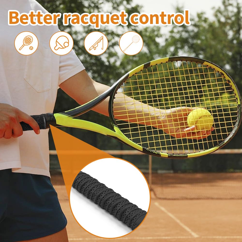 Rubans Grip Lunaanda - Lot De 10 - Pour Raquettes Tennis/Badminton - Antidérapant Et Absorbant - Multi Couleurs