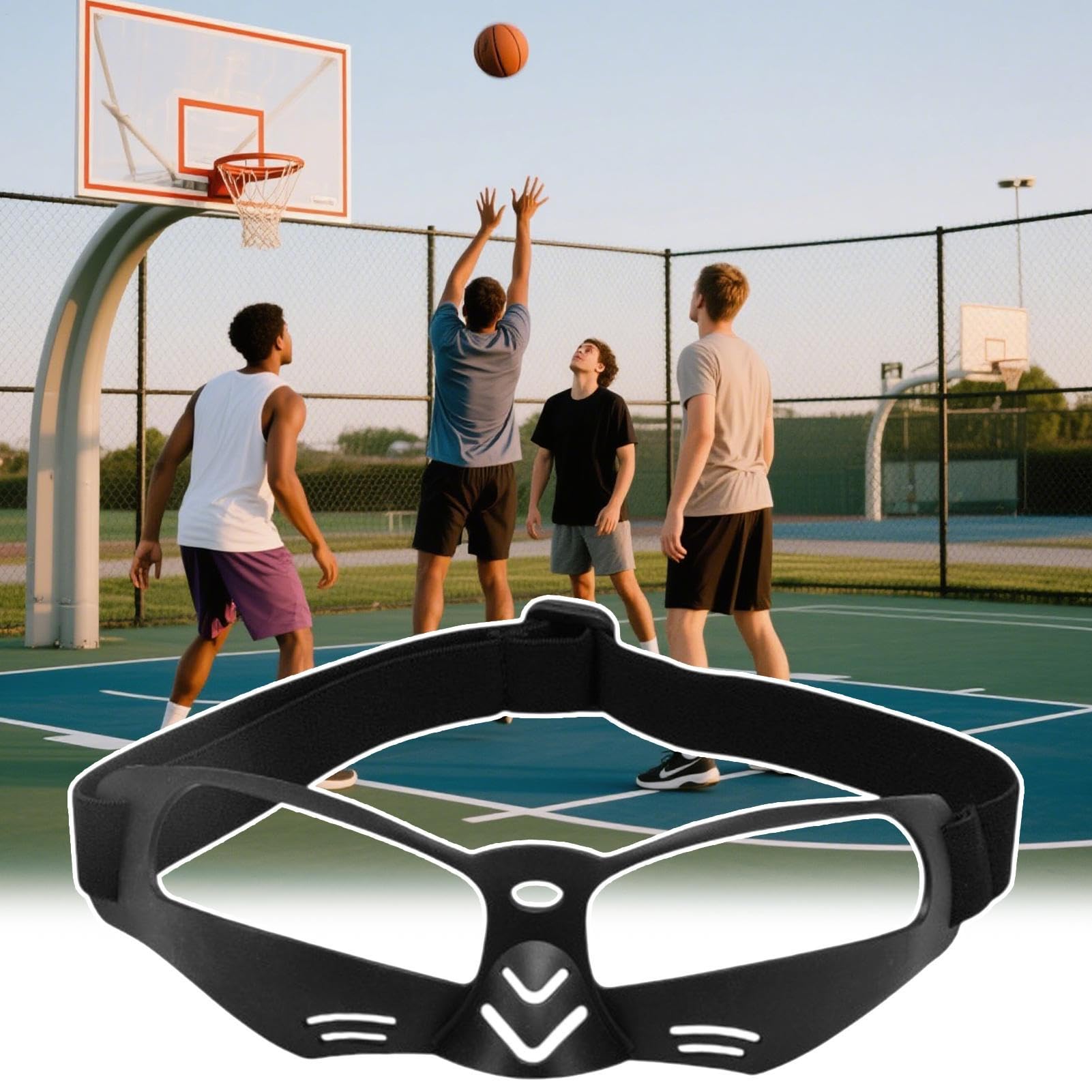 Basketball Goggles, Dribbling Glasses, Vision Training Aid, TPU, 6.69x2.17 In, Black, 1 Pair