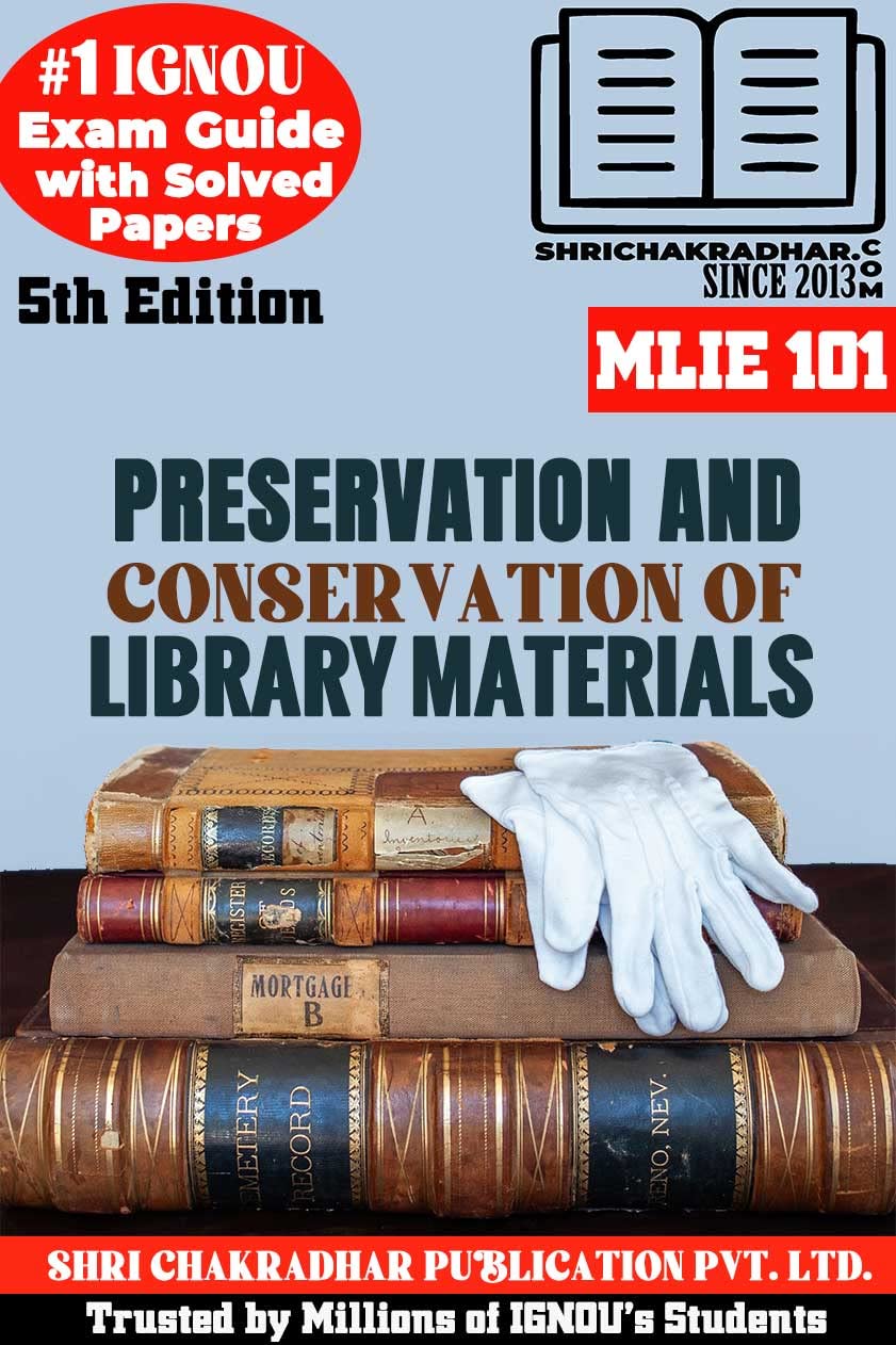 Buy IGNOU MLIE 101 Help Book Preservation and Conservation of Library