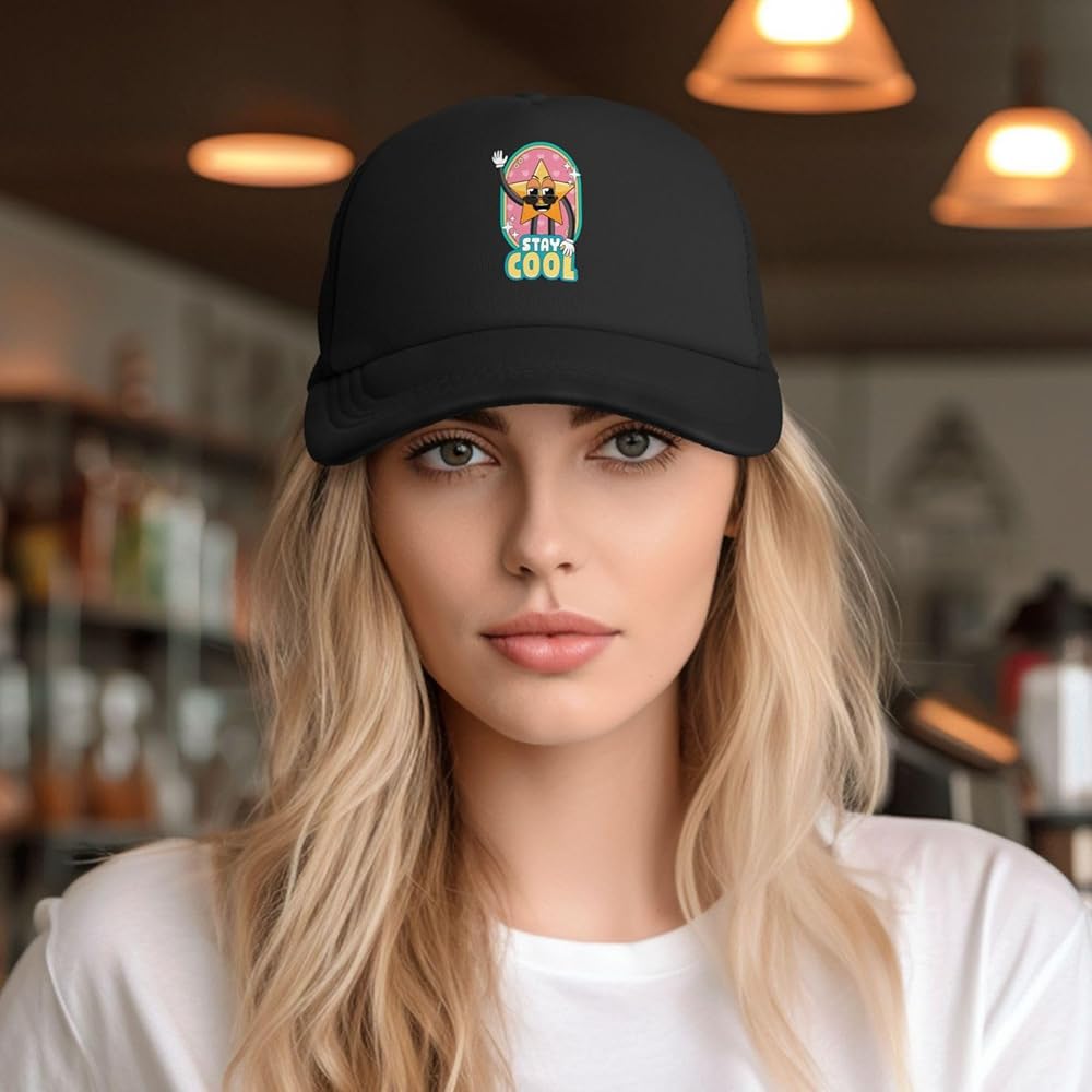 Star Cartoon Cartoon Baseball Cap Women Men Mesh Back Hat