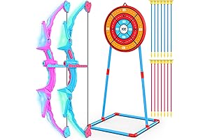 2 Pack of Kids Bow and Arrow Set, Light Up Archery Toy...