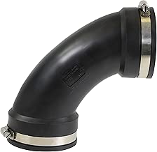 EVERCONNECT 4852 Flexible Elbow Coupling 1-1/2 Inch Black with Stainless Steel Clamps 90 Degree, 1 1 - coolthings.us