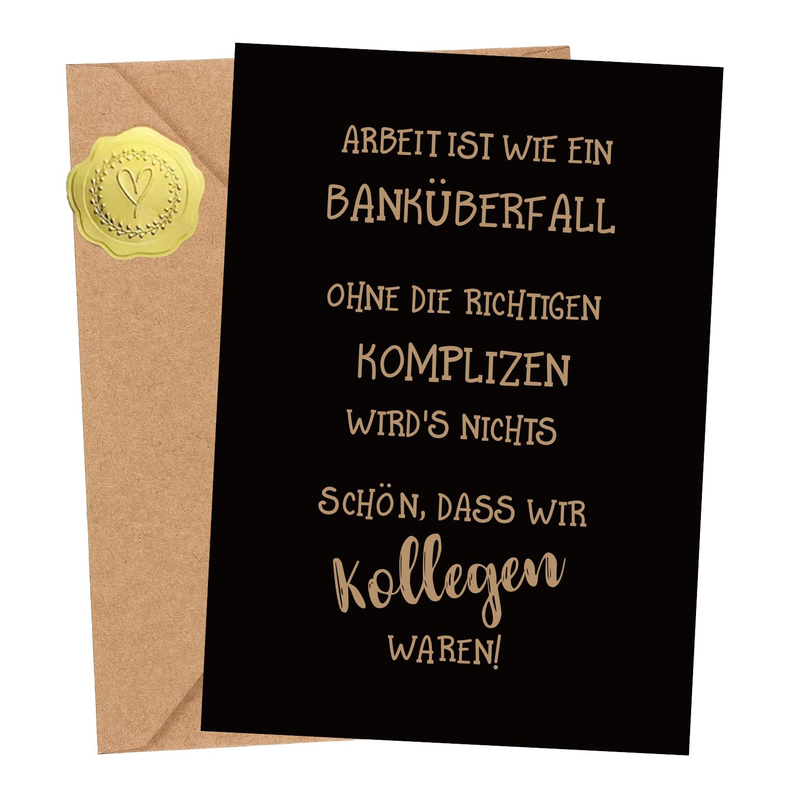 Sugeru A6 Abschiedskarte Kollegen mit Umschlag | Abschiedsgeschenk