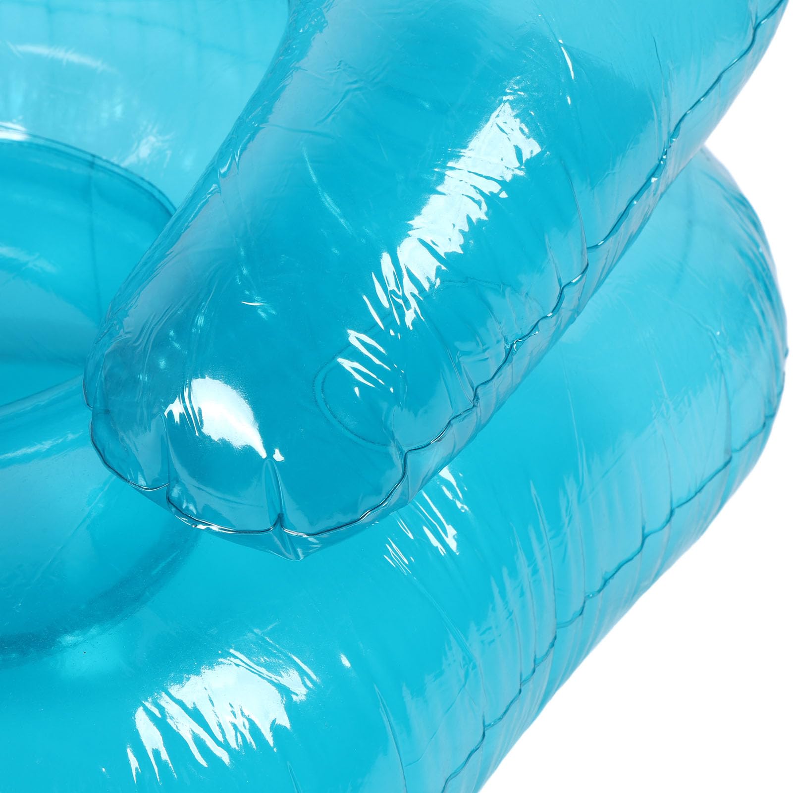 Divano gonfiabile trasparente poltrona ergonomica gonfiabile in PVC per soggiorno interno ed esterno a bordo piscina leggero portatile blu