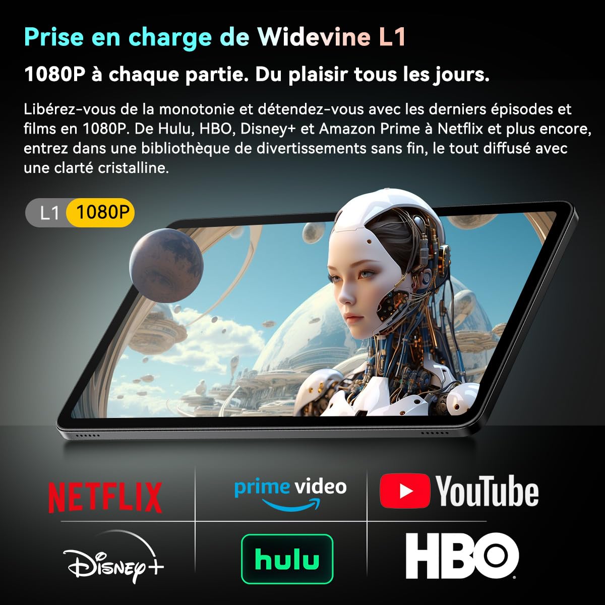 Blackview Mega2 Tablette Android 15 de 12 Pouces, 36 Go de RAM + 256 Go de Stockage, Tablette Tactile 2K FHD 120 Hz avec Batterie 9000 mAh,4G LTE + WiFi 5G,Gray