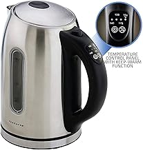 Ovente Electric Hot Water Kettle 1.7 Liter Tea & Coffee Pot with 5 Temperature..