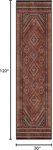 Miniatura 10 de Ruggable Kaden - Alfombra lavable  Alfombra vintage perfecta para sala de estar, dormitorio, cocina, apta para mascotas y niños, no tóxica,