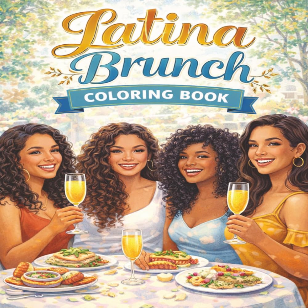 Latina Brunch Coloring Book: Cozy Café Scenes, Food, Family & Soft Life Moments for Adults and Teens (Latina Soft Life Collection)