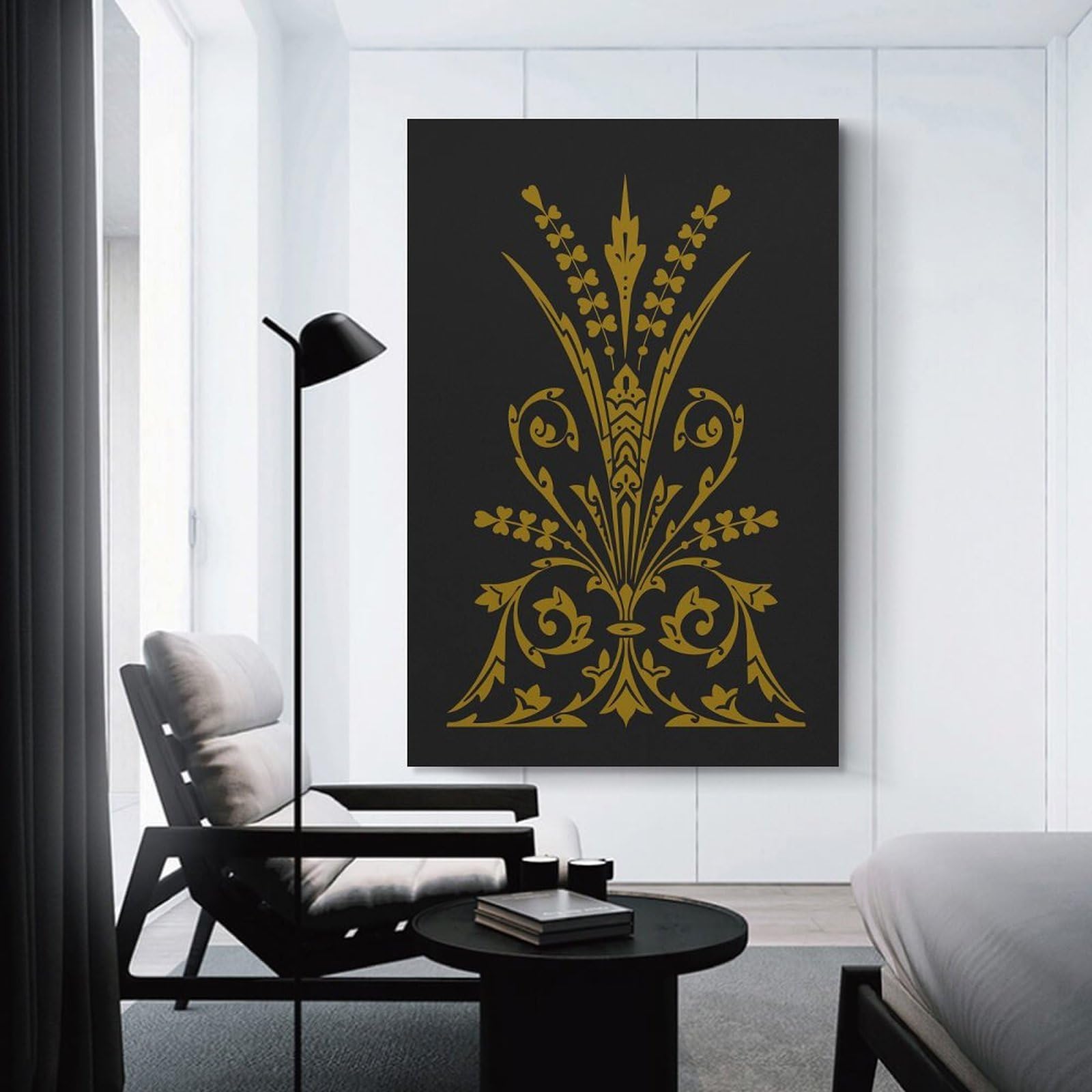 Junmoney Flower Folly No3 Home Decor Wall Art 24x36inch(60x90cm), for Restful Interiors, Bedrooms Or Small Rooms, A Warm Accent for Relaxed Interiors