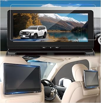 2025 Rankle 300 Minor Change Model, 12.3-inch Navigation Protective Film + 11.6-inch 2 pcs Rear Seat Display, Land Cruiser 300 Exclusive LCD Protection, 9H Tempered Glass, Low Reflection, High Sensitivity, Fingerprint Prevention, Easy Installation, Self-Adhesion, Rankle 300 Accessory Custom Part