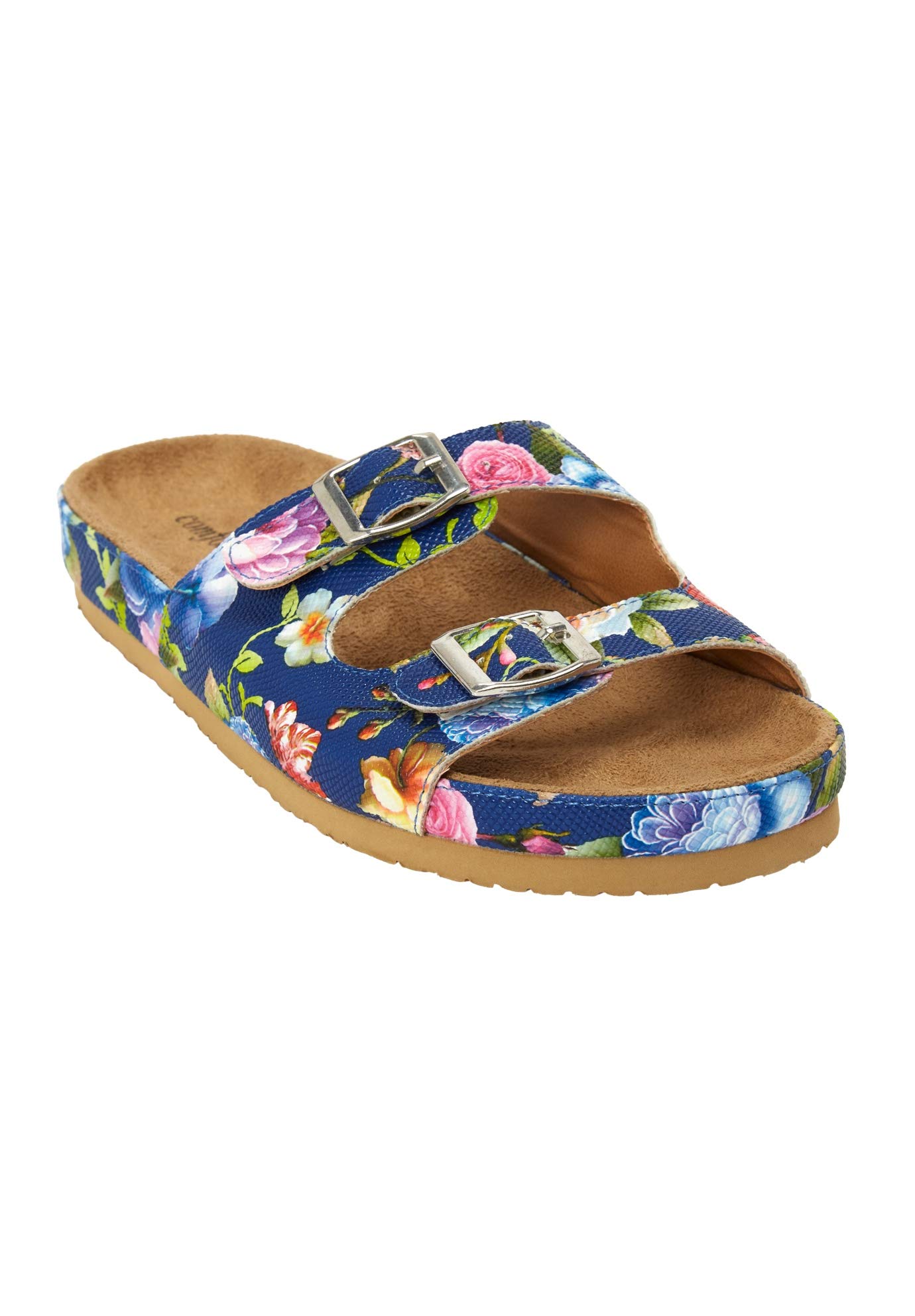 Comfortview Women's Wide Width The Maxi Footbed Sandal