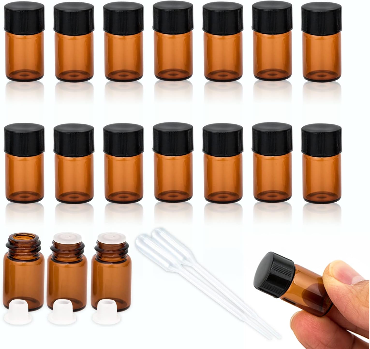 XPRS Nutra Empty 1 Ounce Glass Tincture Bottles With