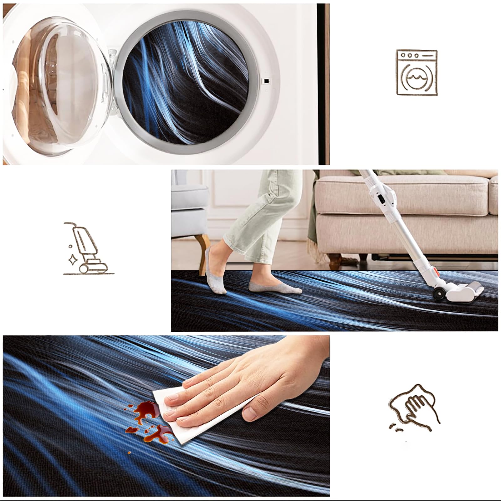 Tapis pour Chaise de Bureau Tapis Bureau Sol Protection Sol Chaise Bureau Protège Parquet Protège Sol sous Chaise Tapis Chaise Gaming Antidérapant Protection de Sols Durs 140 x 200 cm