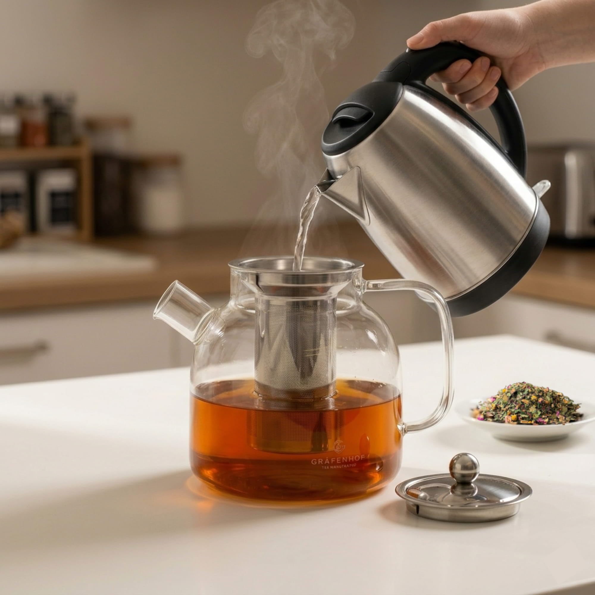 Gräfenhof Blasen- & Nieren Balance Tee Kräutertee Bio, 1000g loser Tee mit Birkenblatt & Brennnesselblatt, koffeinfrei, ohne künstliche Zusatzstoffe, Premium Qualität, in DE abgefüllt