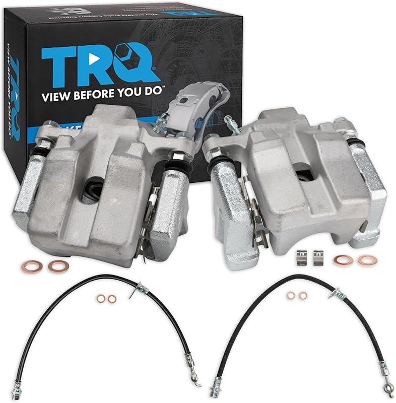 Kit de pinças de freio traseiras TRQ com mangueiras para Lexus ES350, Toyota Avalon e Camry – 4 peças