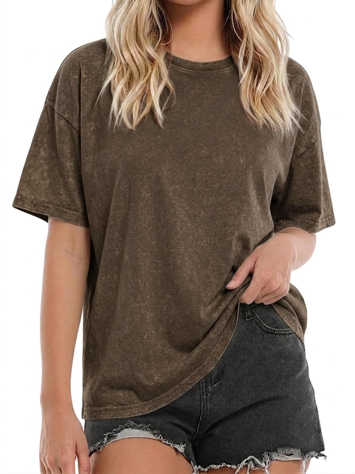 Cuptacc Tshirt Damen Baumwolle Lockere Rundhals Halbe Ärme Kurzarm T Shirt | Baumwolle,Rundkragen,Halbe Ärme,Einfarbig,Casual,Sommer,Weich,Komfort,Elegant,Lässige,Luftig,Airy,Dünn,Fashion,Basic,Leicht