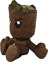 Vista 3 de Bleacher Creatures Marvel Groot Kuricha - Peluche sentado de 8 pulgadas, juguete suave inspirado en Chibi