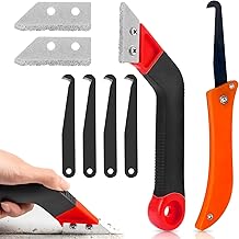 Tile Grout Scraper, Pack of 8, Tile Joint Removal, Hand Saw, Angled Joint Cleaner Tool, Tile Joint Tool with 7 Replacement Blades for Tile Cleaning