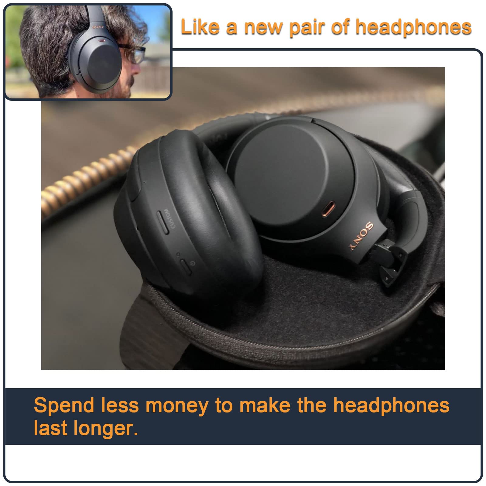 Amazon.com: Replacement WH1000XM4 Earpads for Sony WH-1000XM4 Over