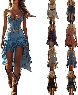 Cowgirl Dress for Women,Women's Vintage Western Retro Wester Fringe Casual Fashion Country Concert Boho Sexy Dresses