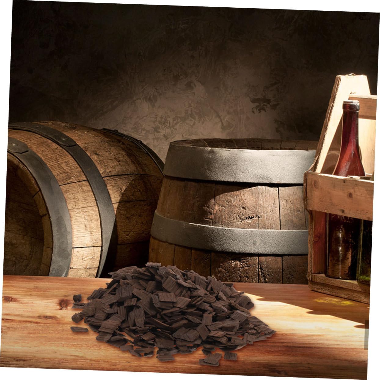 SHOWERORO 1pack Oak Wine Brewing Chips Heavy French Oak for Diy Winemaking Enhance Aroma Taste Home Brewing Supply