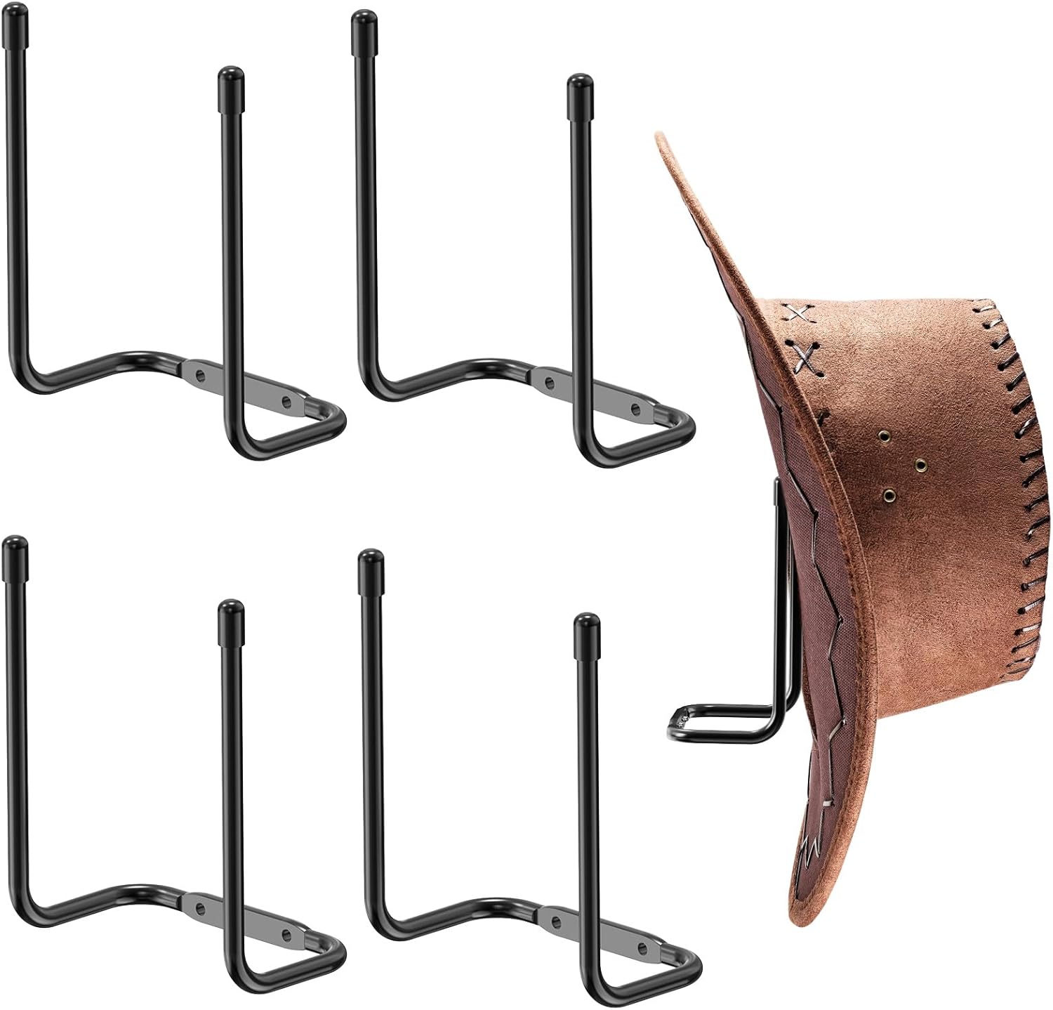 Amazon.com: Fikoksol Cowboy Hat Rack, 4Pcs Hat Holder Hanger Hook for ...