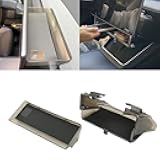 ROCCS Under Screen Storage Box Set Fit for Model Y Juniper & Model 3 Highland, ABS Magnetic Hidden Organizer with Non-Slip Pads,Upper & Lower Console Tray for 2024 2025 2026 Tesla Interior Accessories