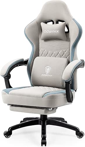 Dowinx Gaming Chair Breathable Fabric Game Chair with Gel Pad