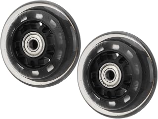 Inline Skates Wheels, Shock Absorption Low Friction Inline Skate Replacement Wheels 608 Carbon Steel Bearings for Indoor Outdoor Figure Skating