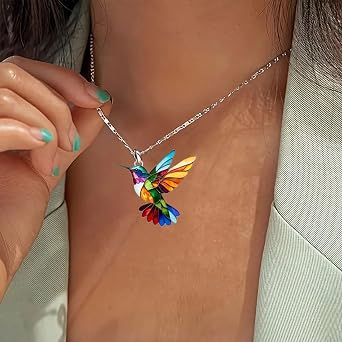 18 K Placcato Oro Colibrì Pendente Della Collana per Donna Mamma
