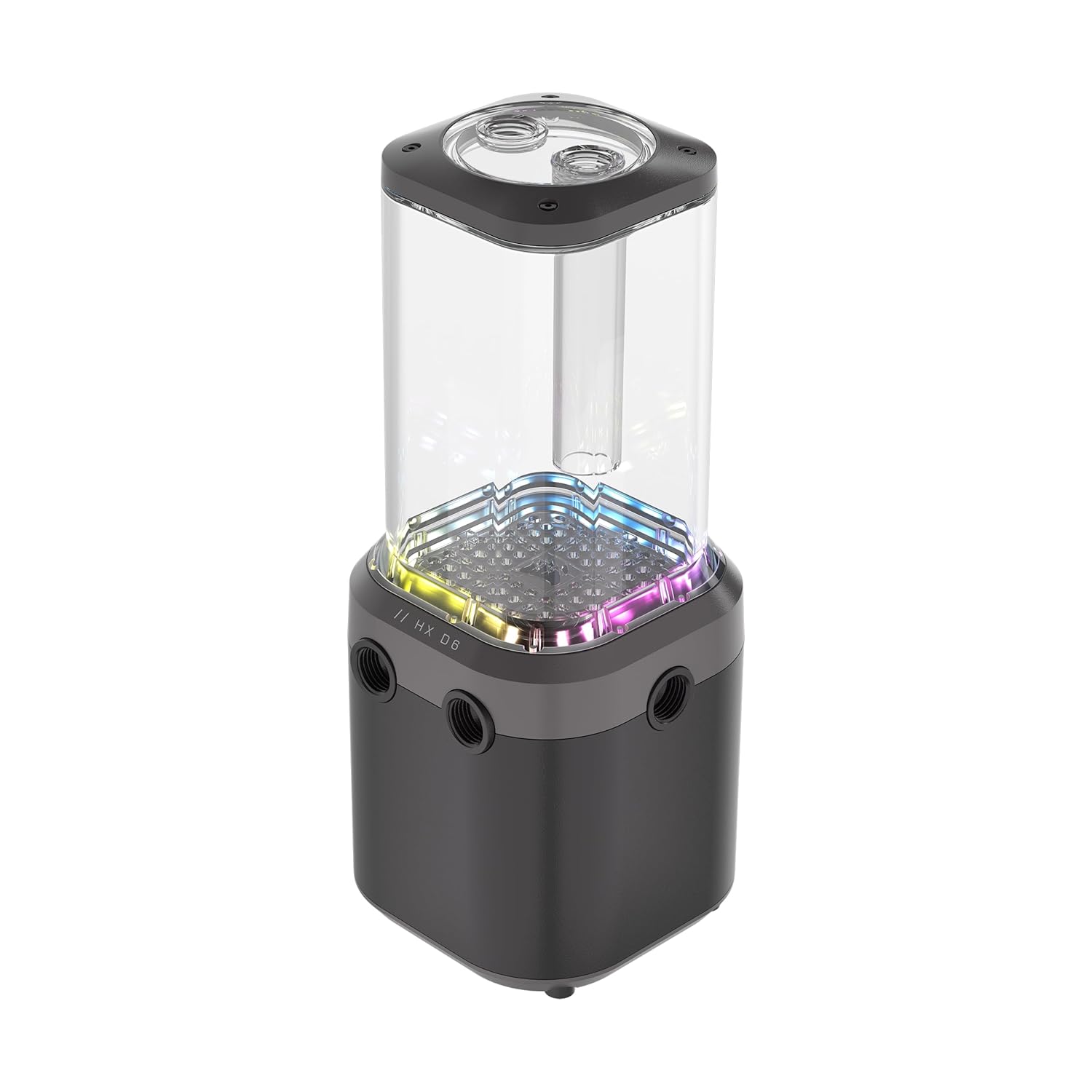 CORSAIR iCUE Link XD6 RGB Elite Pump/Reservoir Unit – FlowDrive Max Pump, Built-in Temperature Sensor, 22 Addressable RGB LEDs, 440ml Transparent Nylon Reservoir – Stealth Gray