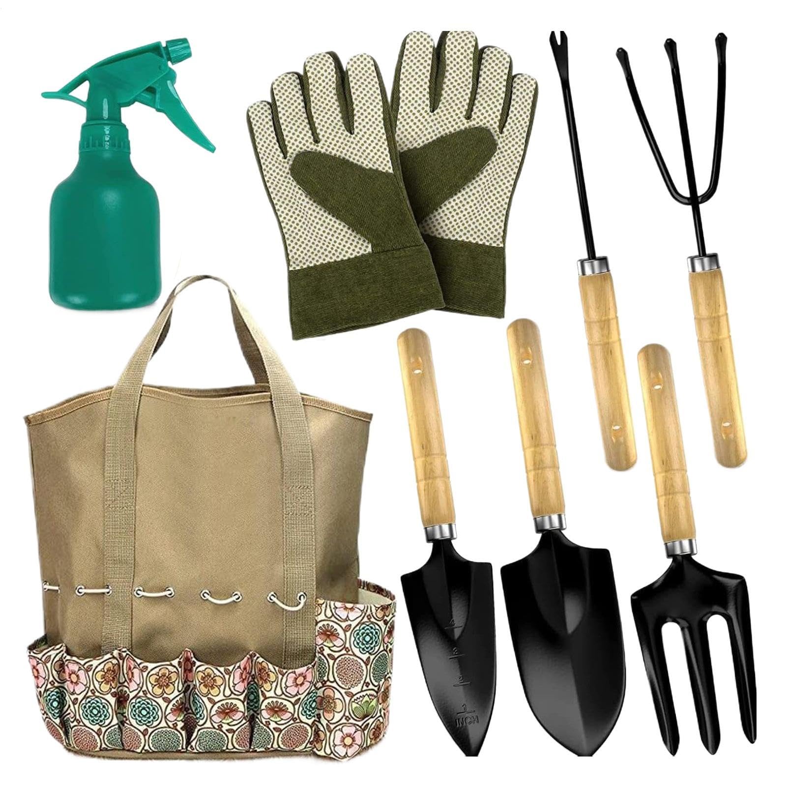 Set Di Attrezzi Da Giardinaggio per Piantumazione all'Aperto | Attrezzi Manuali da Piantumazione Per Giardinieri, Principianti, Mamma, Papà, Nonno, Nonna, Uomini, Donne, Famiglia