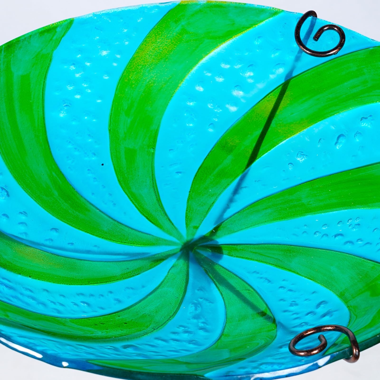 POPETPOP Mangeoire à Oiseaux Réutilisable en Fer avec Bol de Bain en Verre Noir, Résistant et Unique, pour Cockatiels et Perroquets Le Jardin Maison