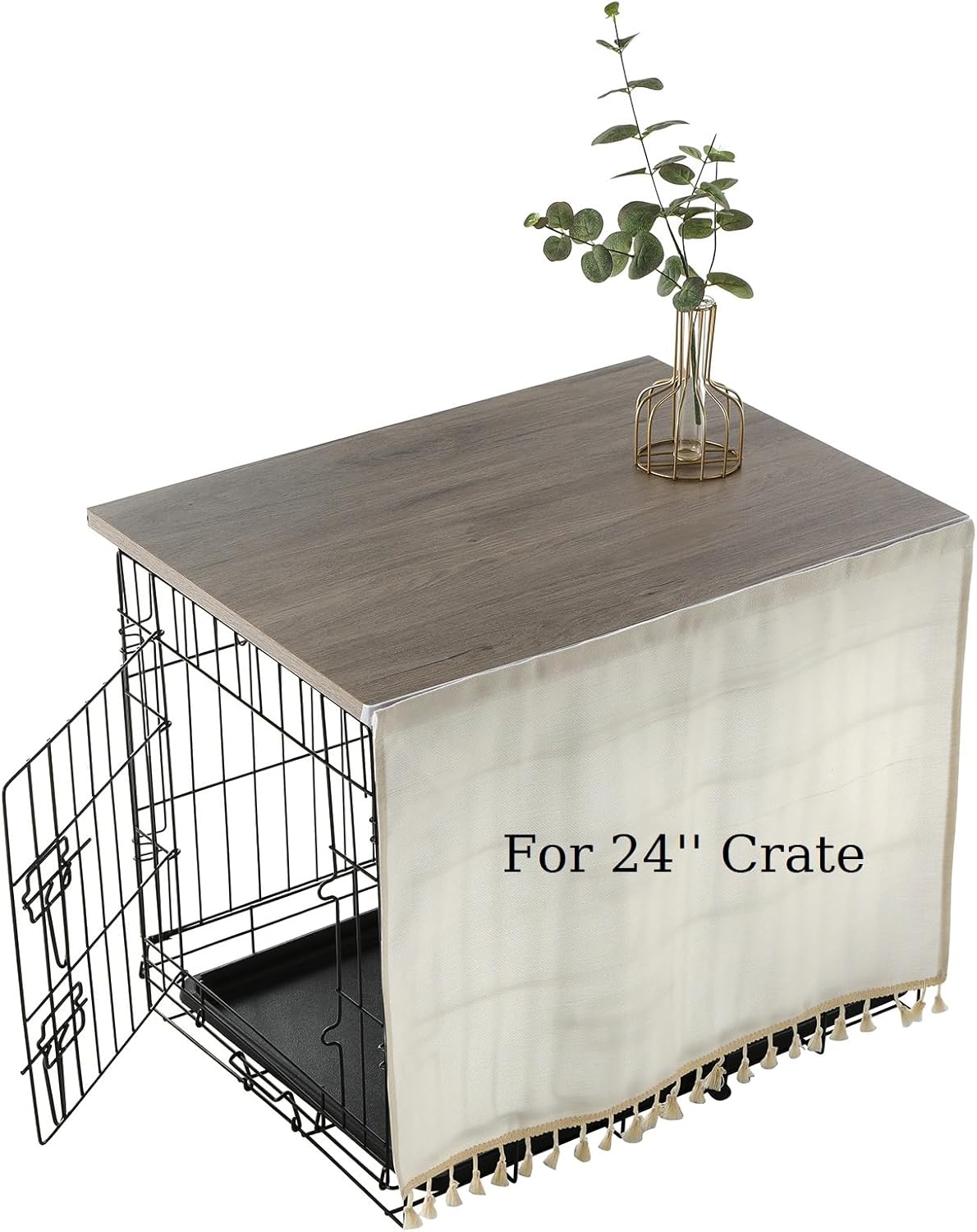 VIE DE AMAN Dog Crate Topper Wood for 48 42 36 24 inch