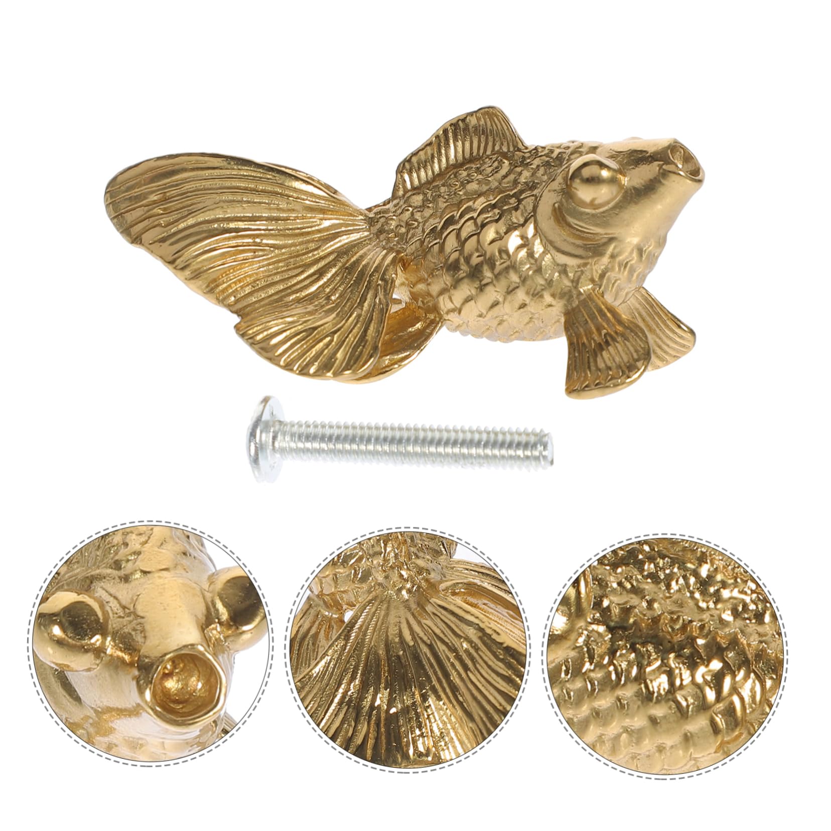 Housoutil 5 Pomelli Decorativi A Forma Di Animale in Ottone Per Cassetti Facili Da Installare Robusti