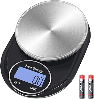 Food Scale - Lan Sheng 5000g/0.1g Digital Kitchen Scale Weight Grams and oz for Cooking, Baking, and Weight Loss，7 Unit/Ad...