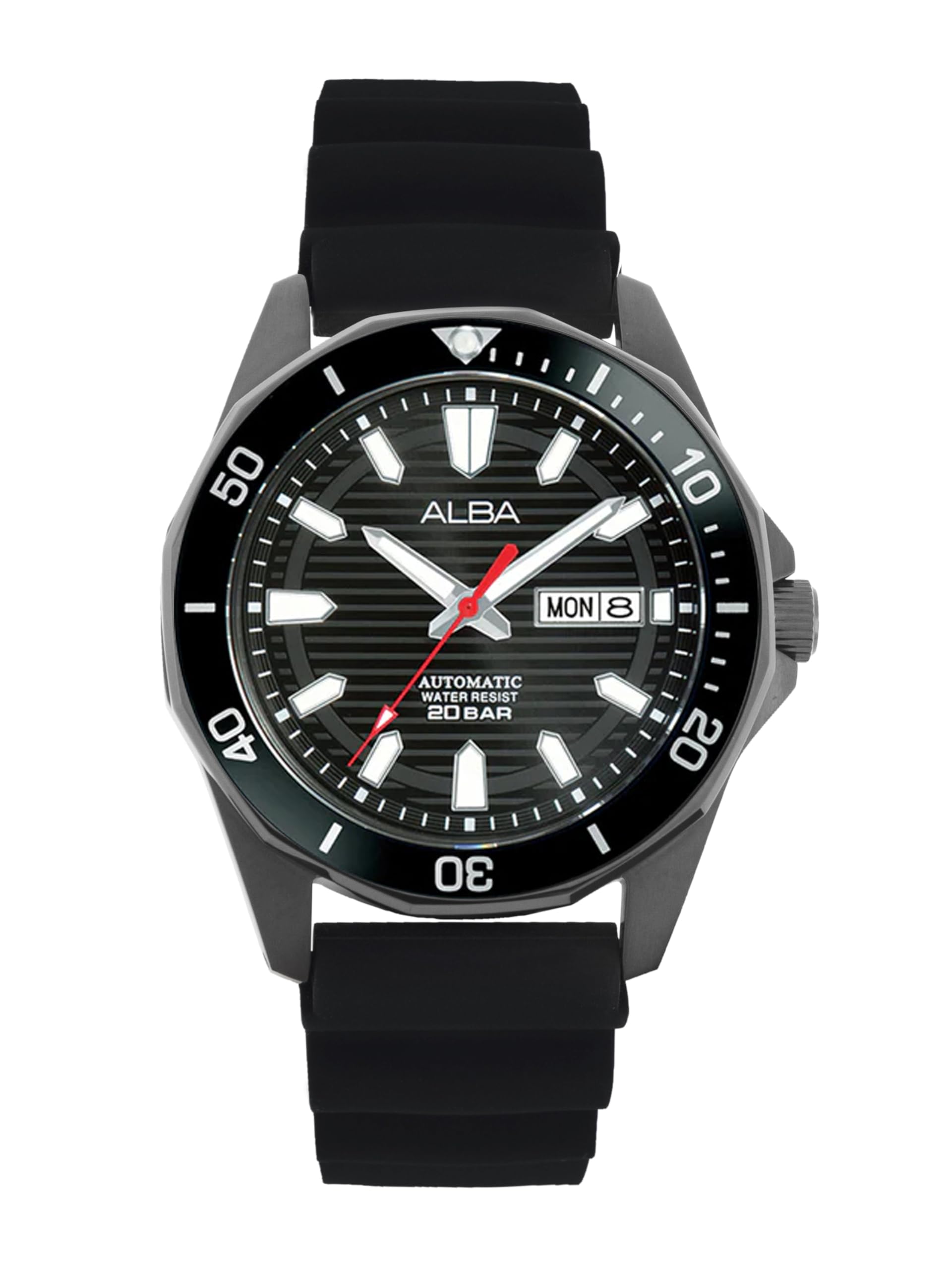 Alba Silicone Men Analog Wristwatch Al4463X1, Black Dial, Black Band (B0CD84LN3Q) Amazon Price History, Amazon Price Tracker