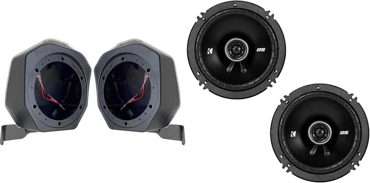 KICKER Bronco 43DSC654 DS 6.5″ Coaxial & BR-B65U 6.5″ Rear Speaker-Pod Add Ons
