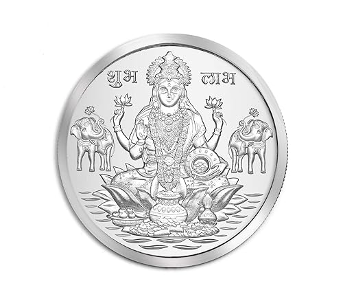 20 Grams 999 Goddess Lakshmi ji Silver coin BIS Hallmarked with Certi card packing
