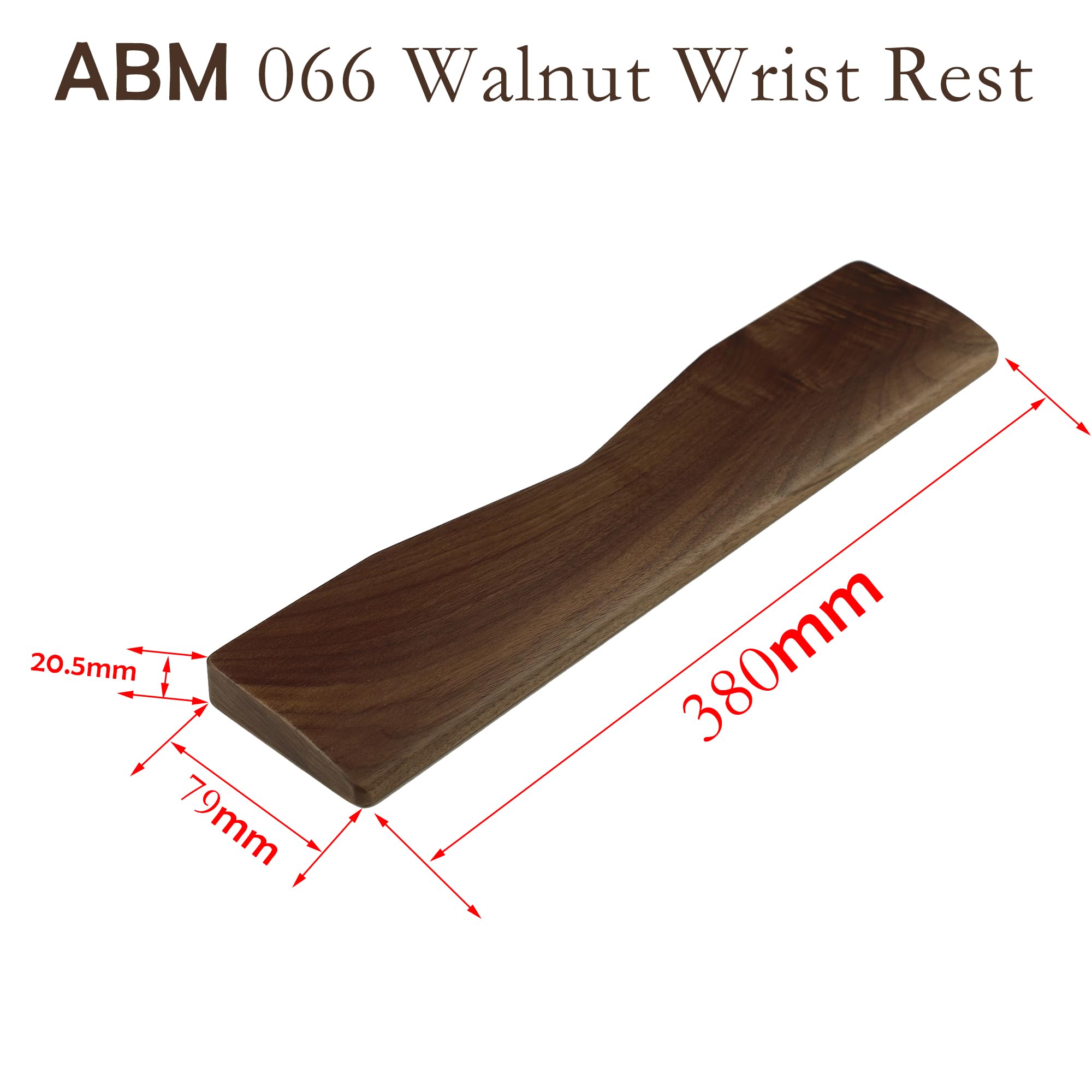 YMDK Repose-poignet en bois de noyer massif pour clavier mécanique CIDOO ABM066