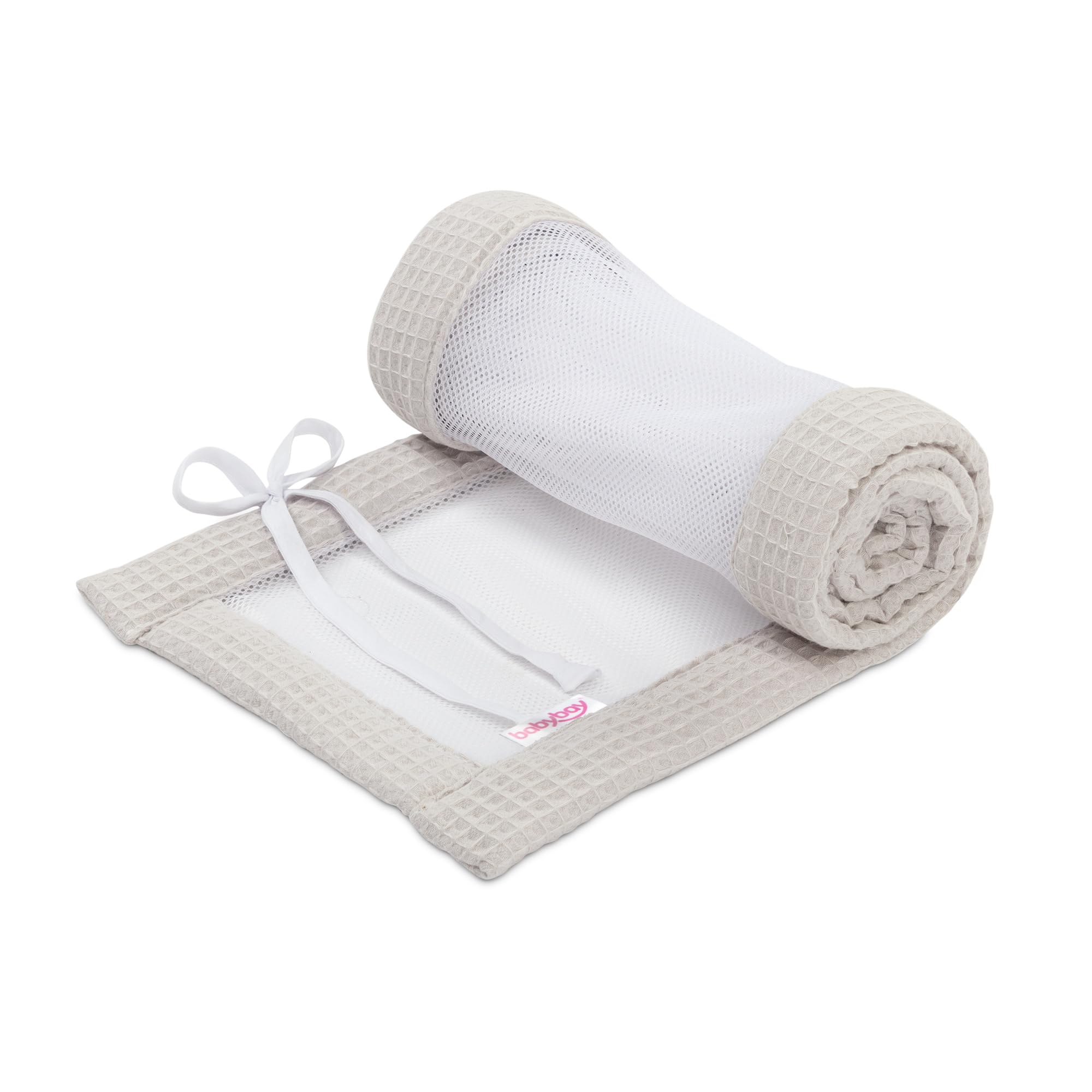 babybay Paracolpi in rete a nido d'ape, adatto per modello Maxi, Molle, Comfort e Comfort Plus, bianco