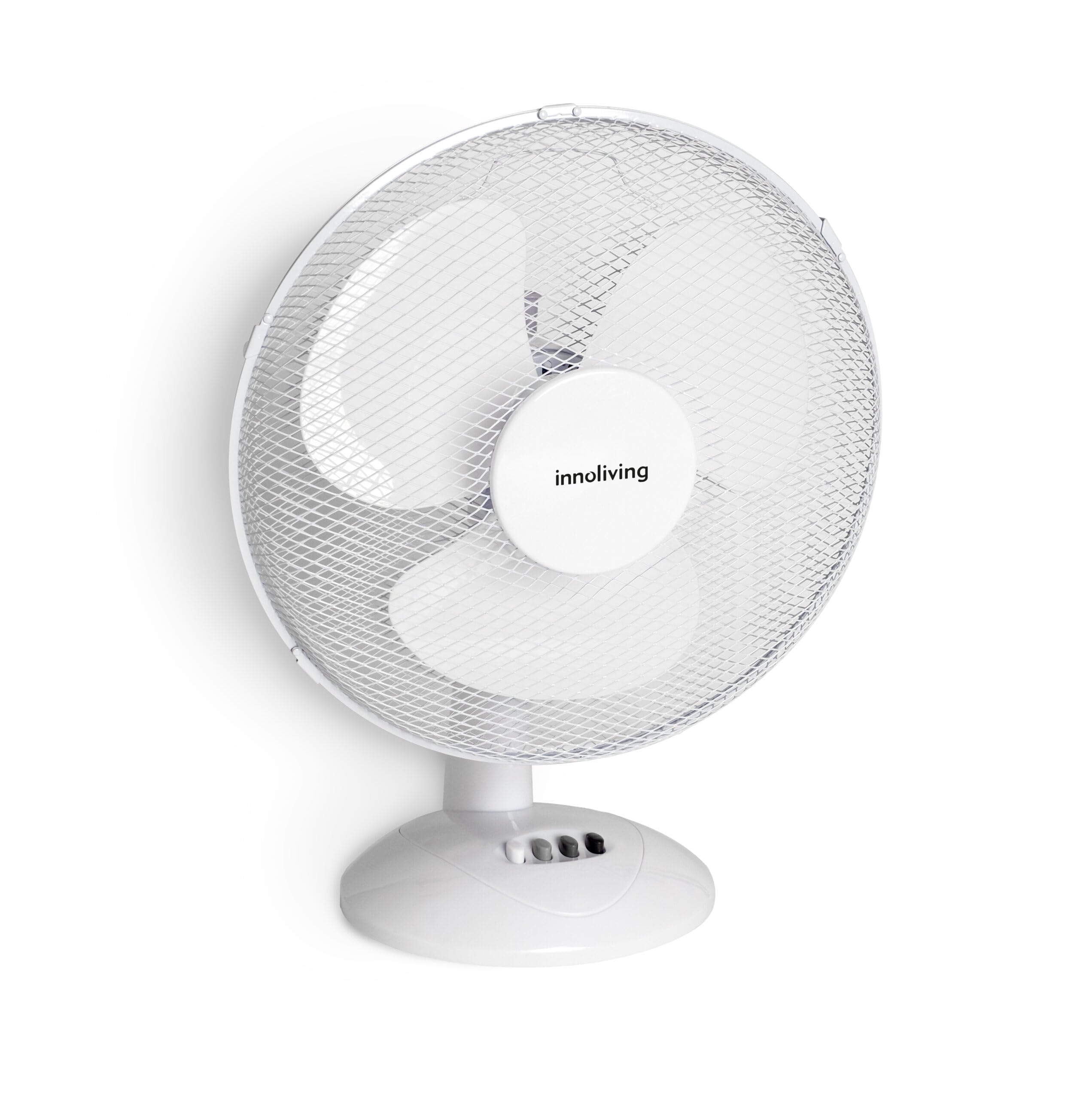 Innoliving Ventilatore da Tavolo 40CM INN-502 con 3 Velocità, Inclinabile, Oscillazione Automatica, Griglia di Sicurezza, Potente 45W, Silenzioso ed Efficiente per Casa e Ufficio