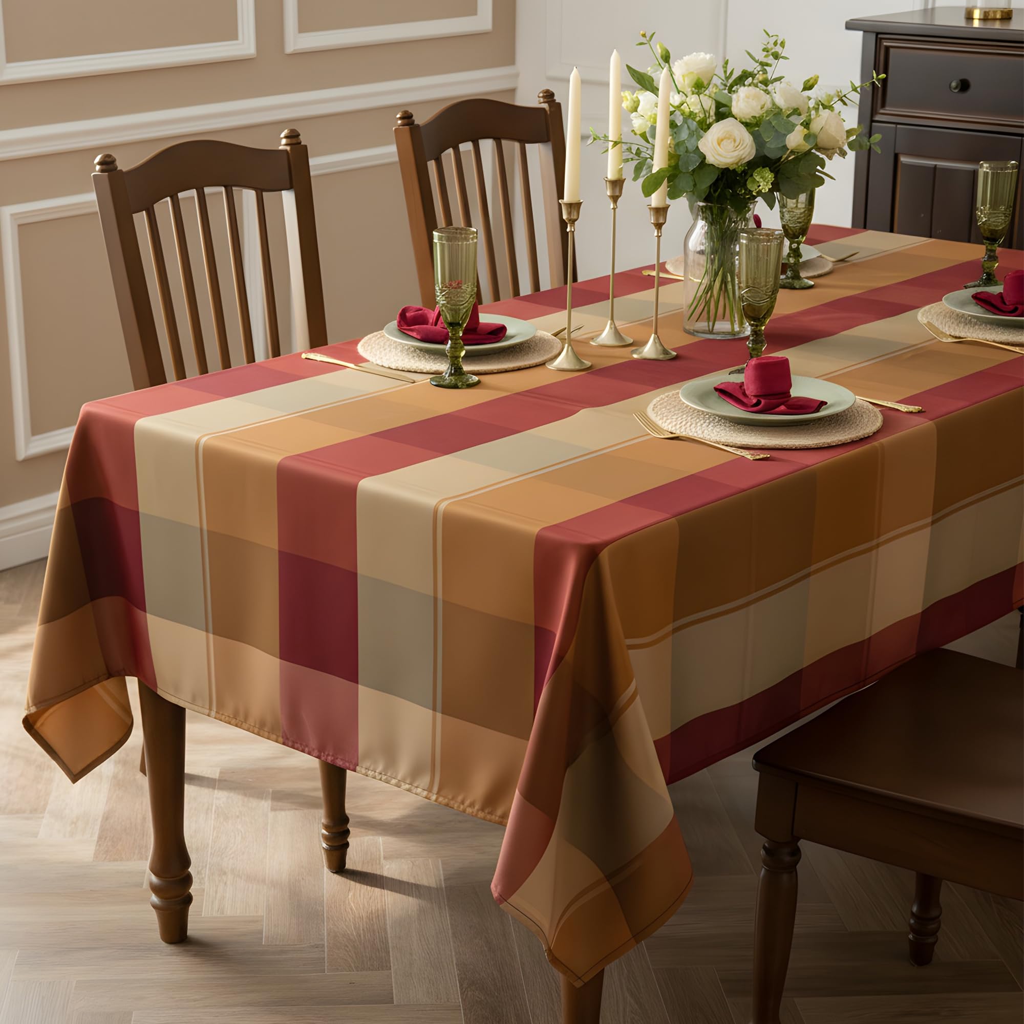 LOSIVISHE Plaid Tablecloth
