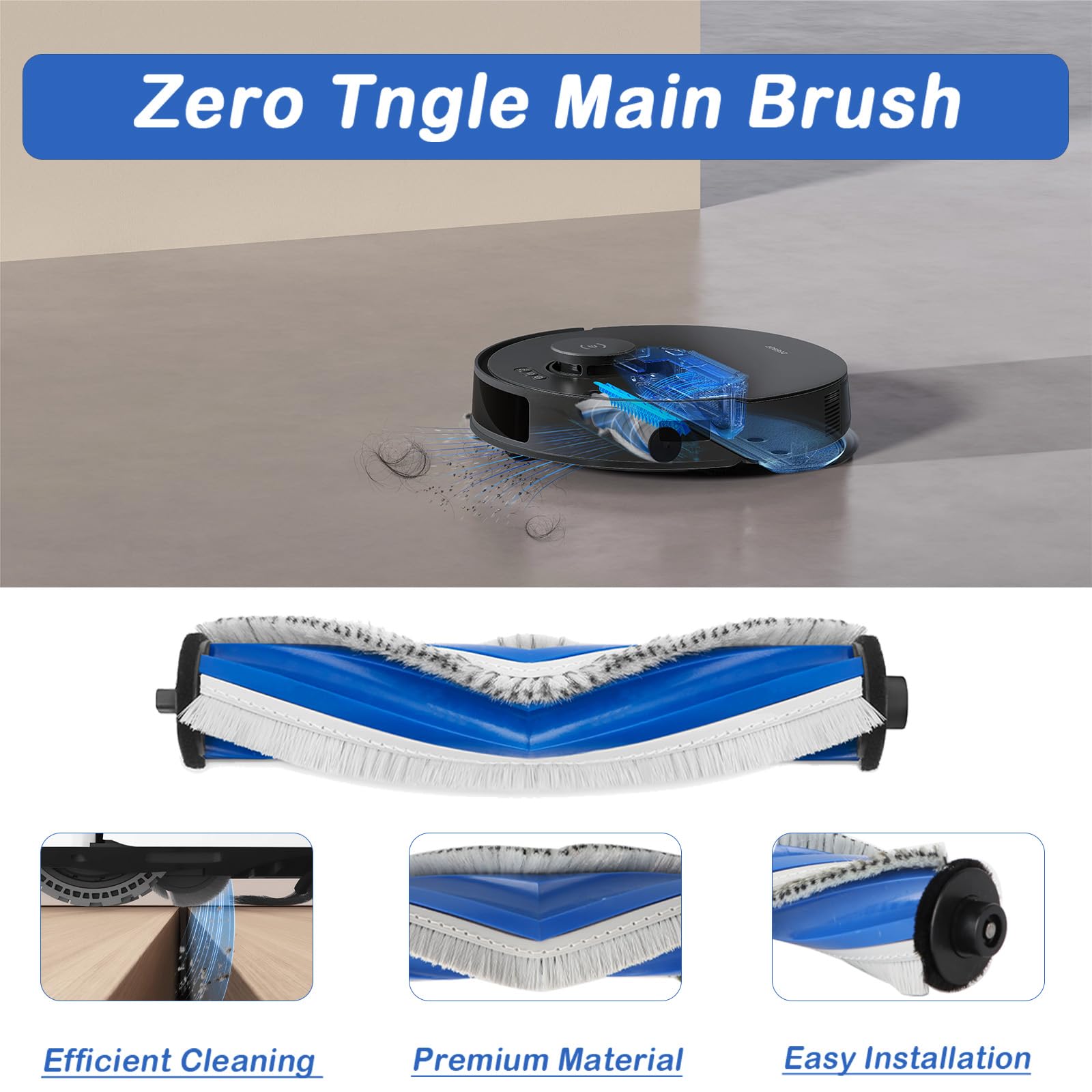 Accessori di Ricambio per ECOVACS DEEBOT N20 Pro Plus/ N20 Plus/ N20 Aspirapolvere Robot, Kit con 1 Spazzola Principale (Antigroviglio Spazzola), 6 Panni Mop, 4 Filtri, 4 Spazzole Lateral